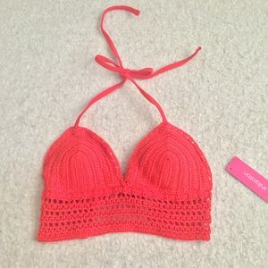 🍒 NWT Red Crotchet Bikini Top